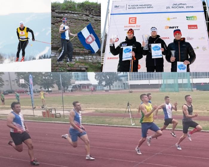Koláž fotek ze sportovní kariéry Tomáše Kuthana